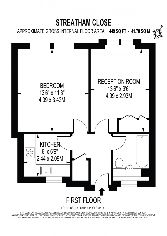 Floorplan for LEIGHAM COURT ROAD, STREATHAM HILL