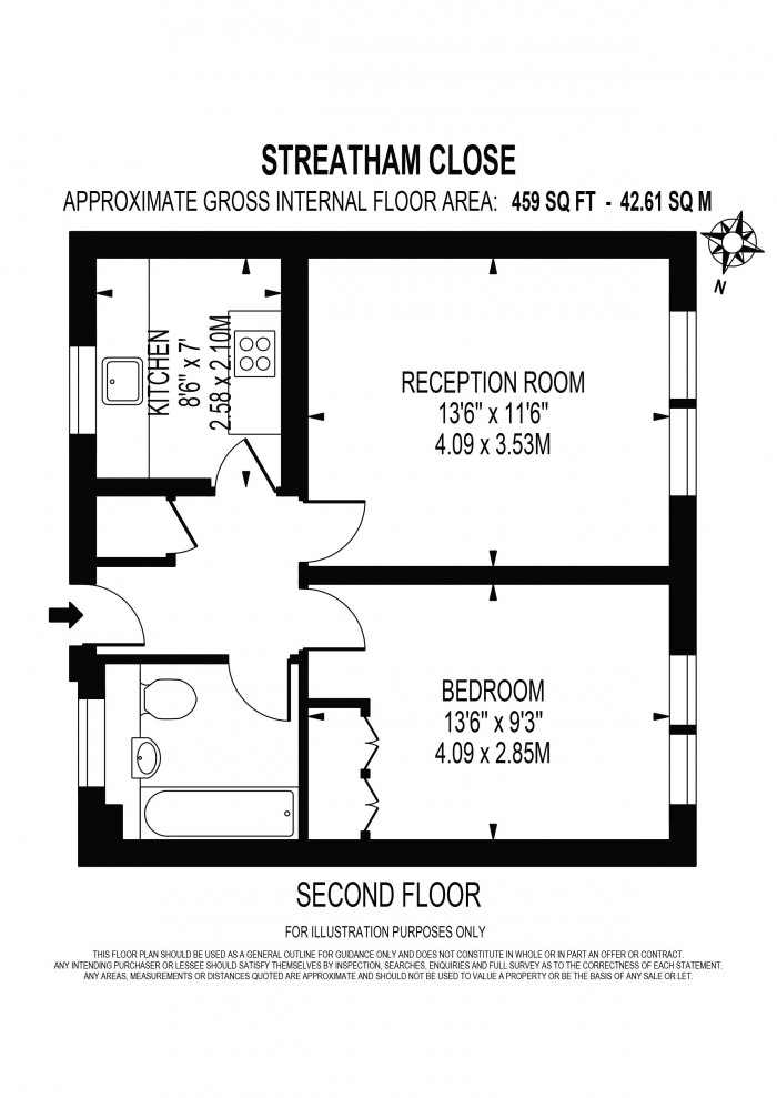 Floorplan for STREATHAM CLOSE, STREATHAM HILL