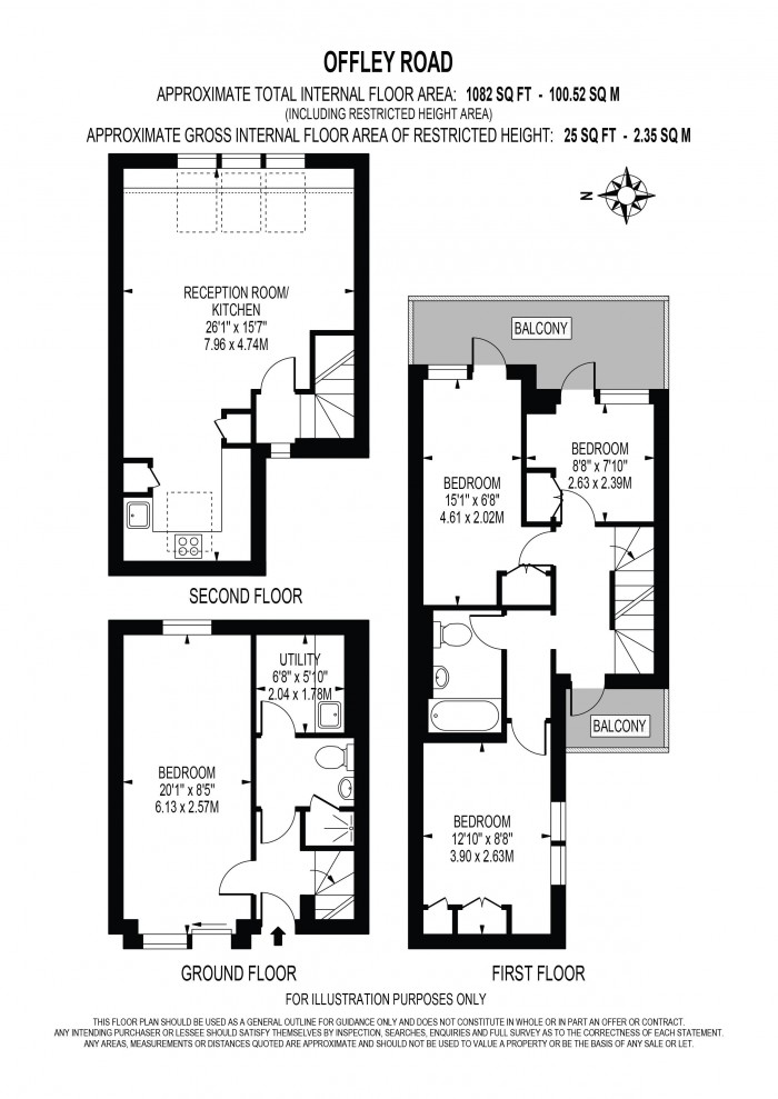 Floorplan for OFFLEY ROAD, OVAL, LONDON