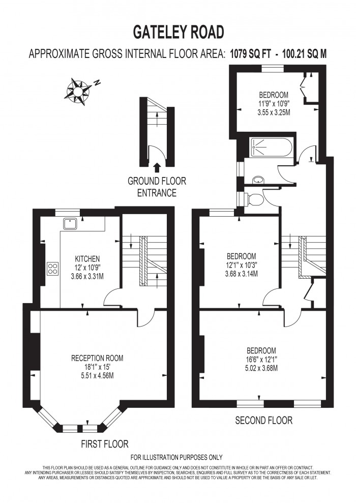 Floorplan for GATELEY ROAD, BRIXTON