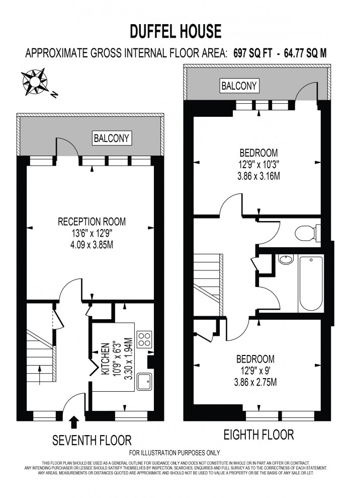 Floorplan for DUFFELL HOUSE, KENNINGTON