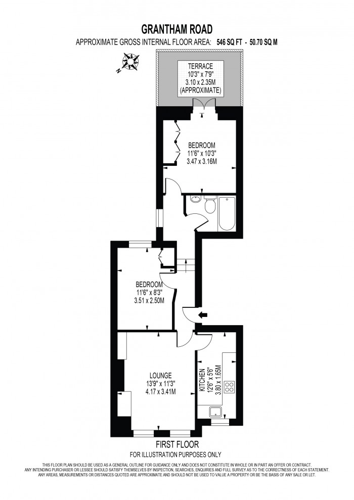 Floorplan for GRANTHAM ROAD, CLAPHAM NORTH