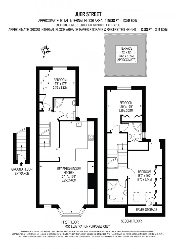 Floorplan for JUER STREET, BATTERSEA