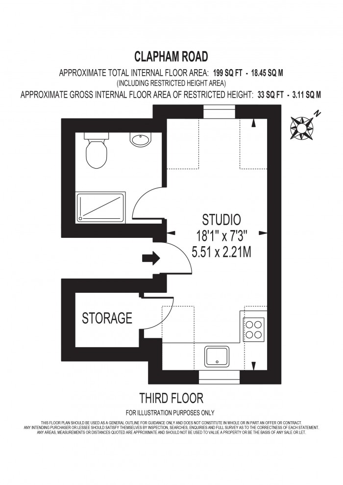 Floorplan for CLAPHAM ROAD, STOCKWELL