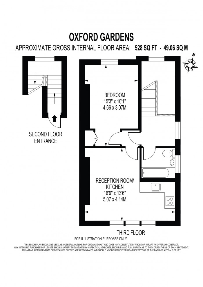 Floorplan for OXFORD GARDENS, LADBROKE GROVE