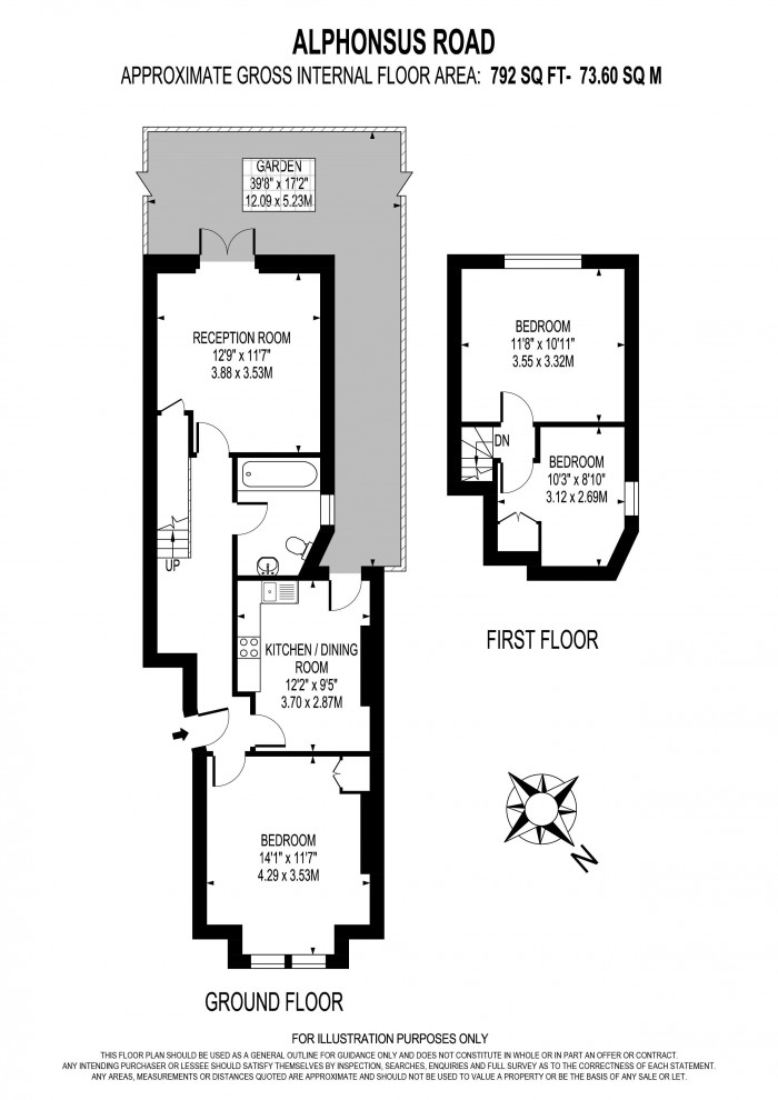 Floorplan for ST. ALPHONSUS ROAD, CLAPHAM, 