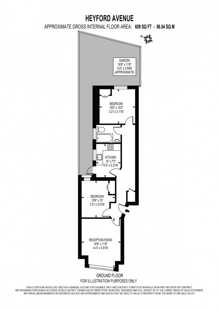 Floorplan for HEYFORD AVENUE, VAUXHALL,