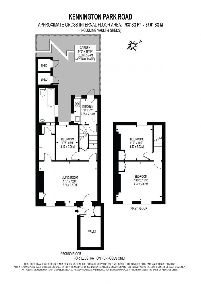 Floorplan for KENNINGTON PARK ROAD, KENNINGTON