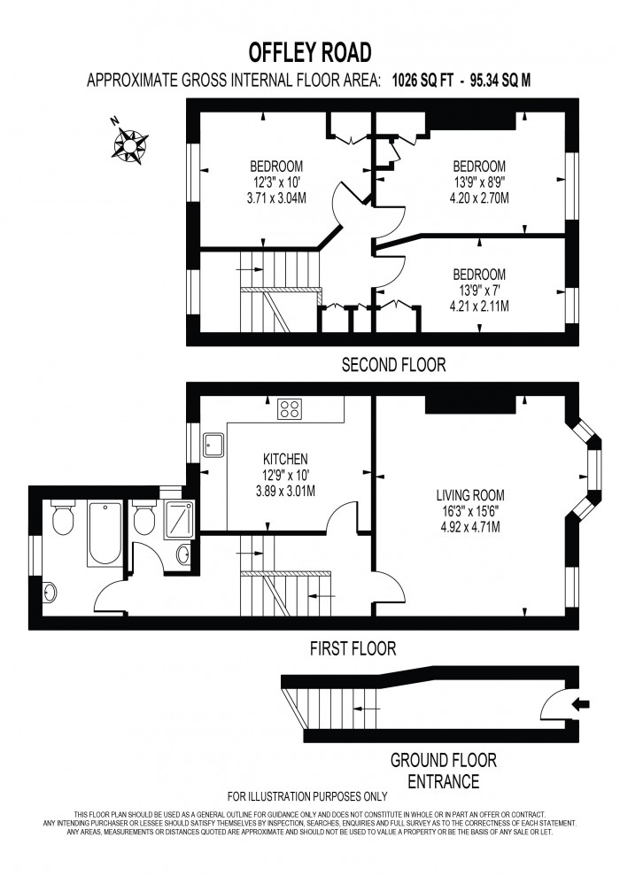 Floorplan for OFFLEY ROAD, OVAL