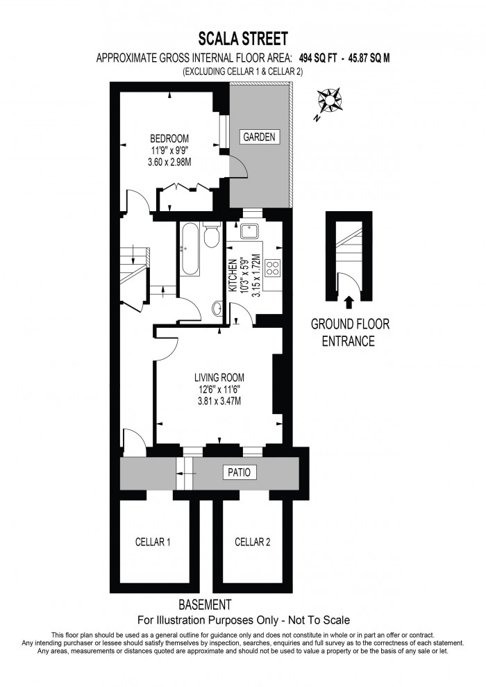 Floorplan for Scala Street, Fitzrovia